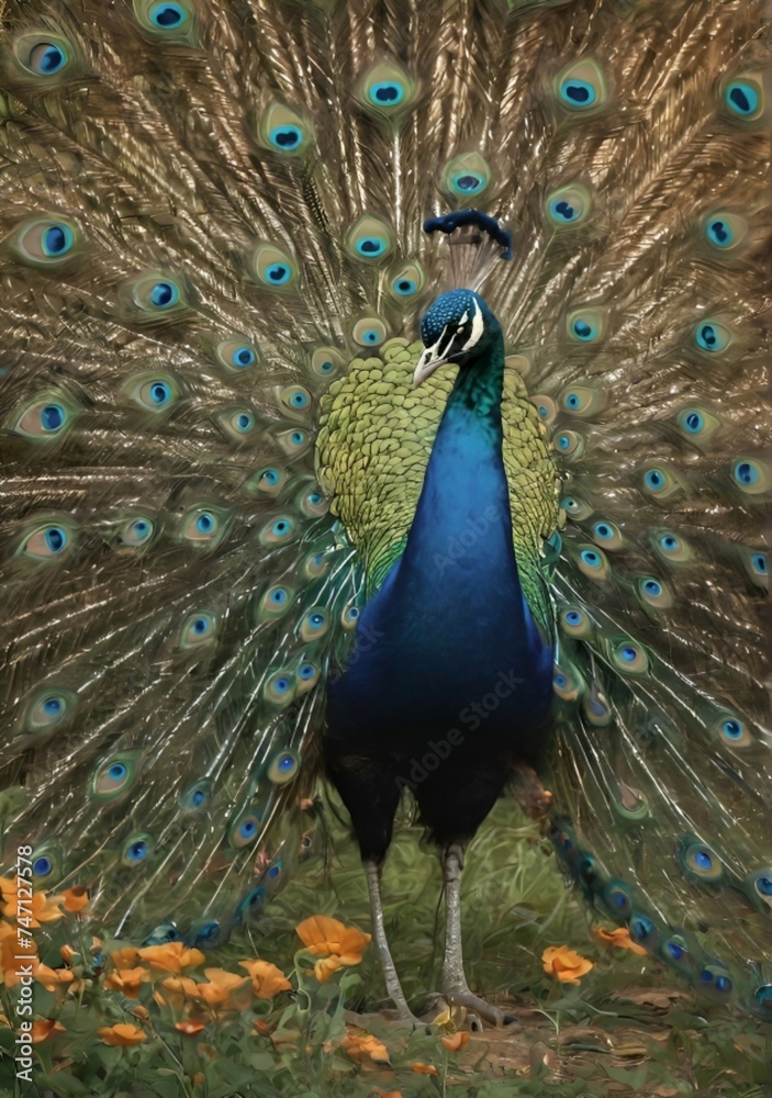 Obraz premium peacock with feathers