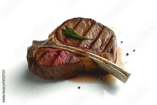 Gourmet Grilled Tomahawk Steak with Fresh Rosemary