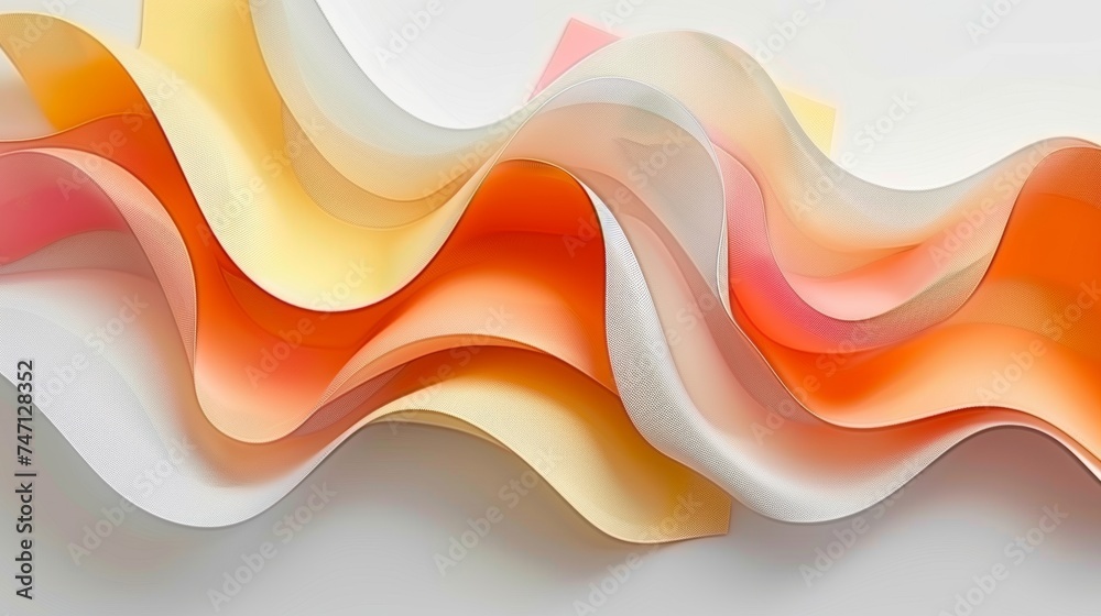 Obraz premium Elegant abstract background in yellow, orange, and white tones for design projects