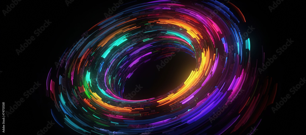 colorful circle neon light, gradation 20 colorful circle neon light, gradation 20