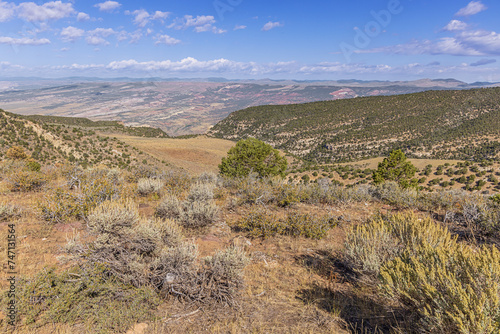 Large valleys at Island Park Overlook in the Dinosaur National Monument