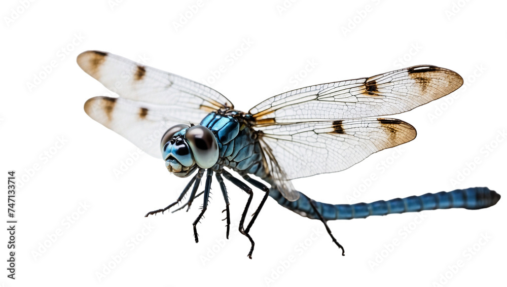 Blue dragonfly isolated on transparent background Blue dragonfly isolated on transparent background