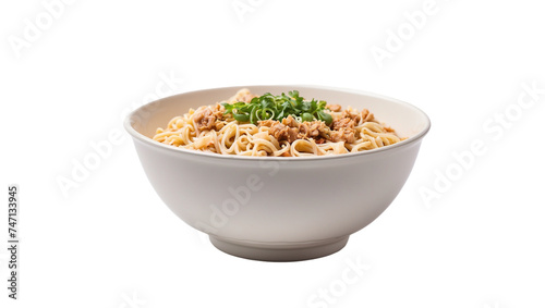 Bowl of noodle isolated on transparent background
