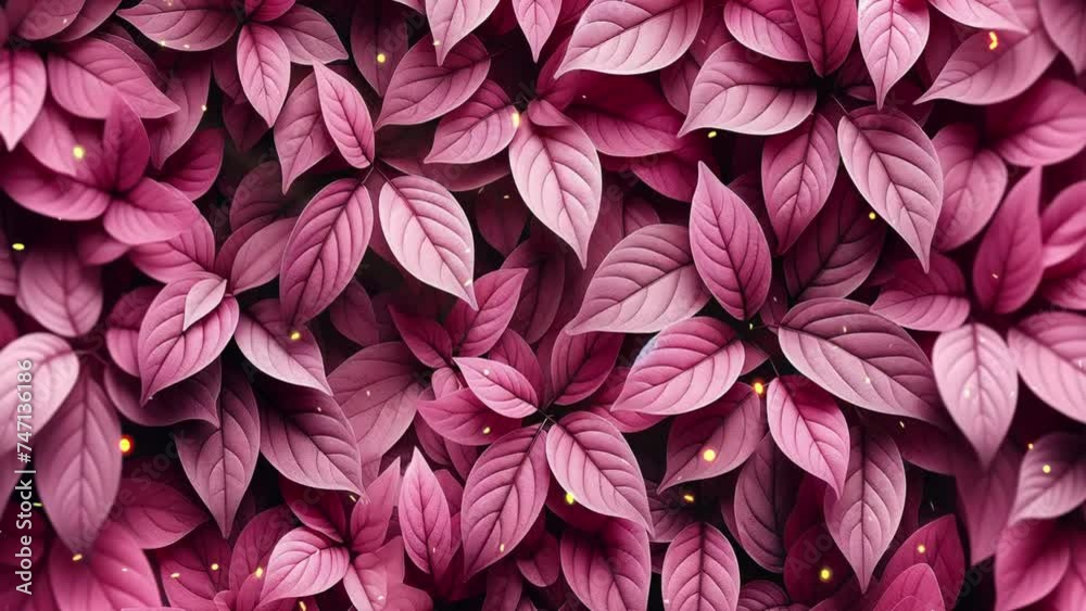 Background with pink leaves and gold sparkles. Background with pink leaves and gold sparkles.