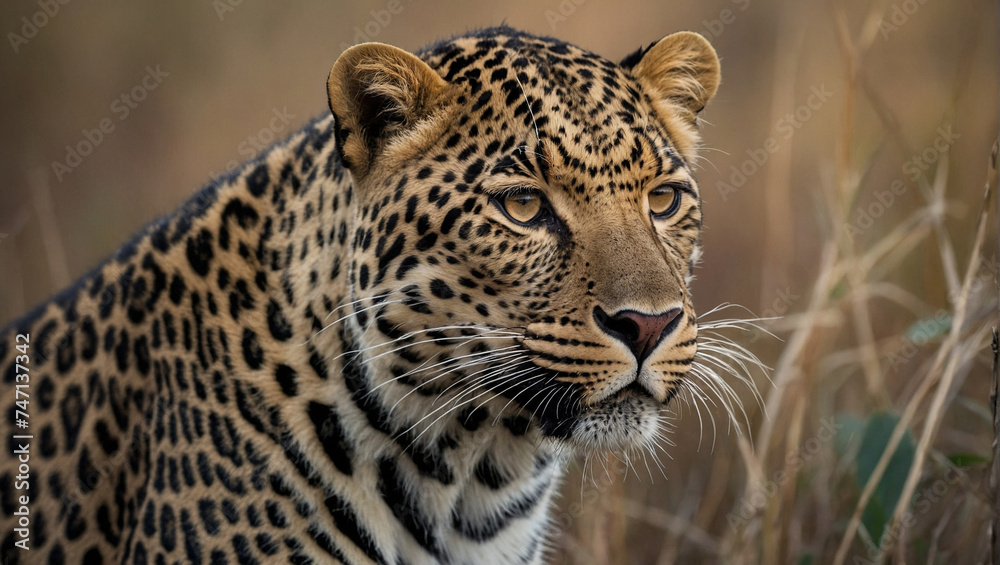 close up portrait of a leopard in wild nature close up portrait of a leopard in wild nature