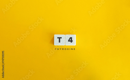 Thyroxine (T4) Hormone. photo