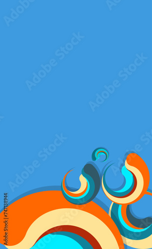 Dynamic swirl abstract background vector pattern - stock illustration