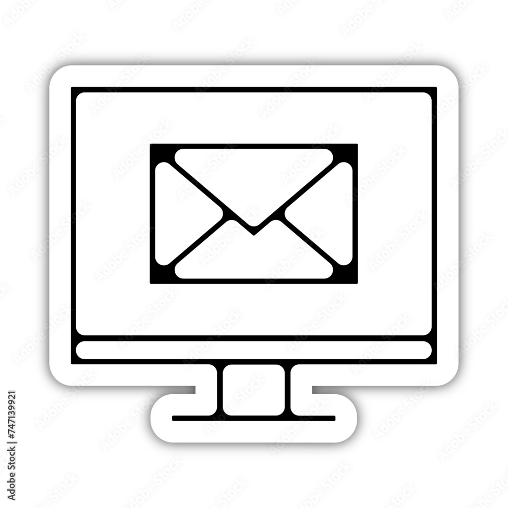 Icones symbole logo email ordinateur courrier epais relief Icones symbole logo email ordinateur courrier epais relief