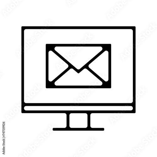 Icones symbole logo email ordinateur courrier gras