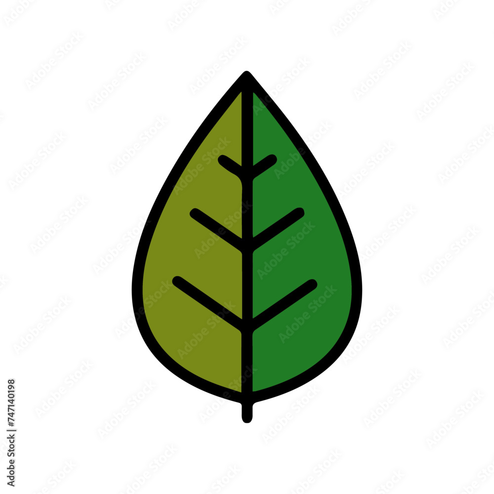 Icones symbole logo feuille arbre detail couleur epais