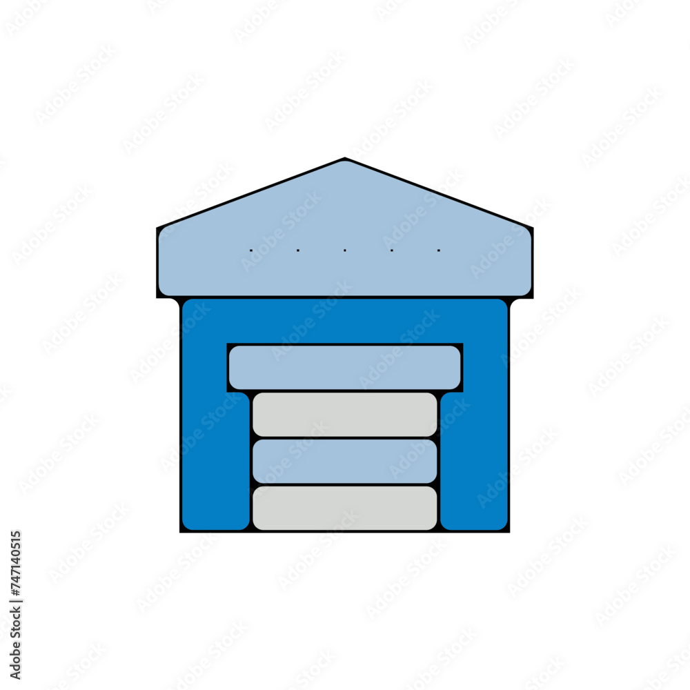 Icones symbole logo stockage entrepot logistique couleur fin Icones symbole logo stockage entrepot logistique couleur fin