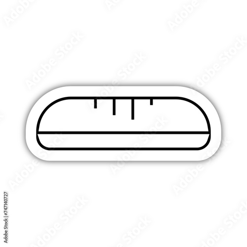 Icones symbole picto boulangerie baguette logo fin relief