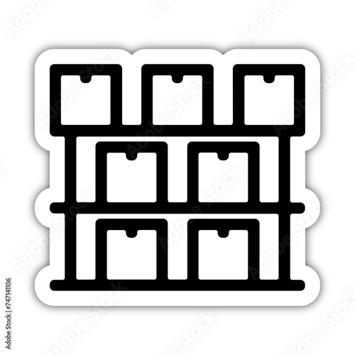 Pictogramme icône illustration entrepôt stockage 