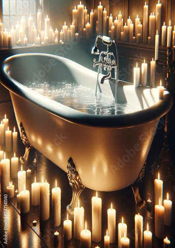candle and bath