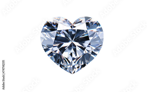 Sparkling Heart Shaped Diamond. This photo features a heart shaped diamond. The diamond reflects light, creating a sparkling effect that catches the viewers eye.