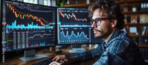 Businessman Using Business Computer In Office