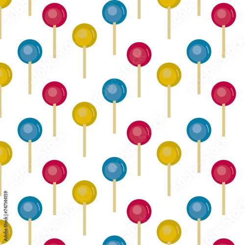 seamless background with lollipop candy 