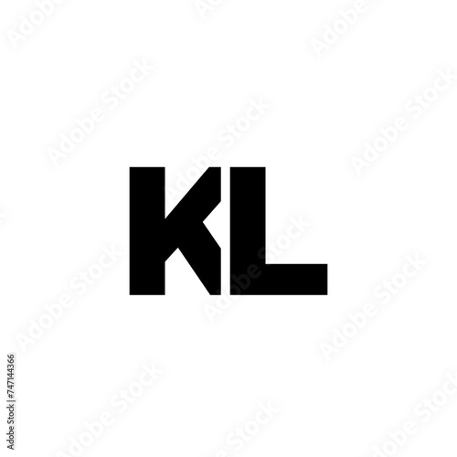 Letter K and L  KL logo design template. Minimal monogram initial based logotype.