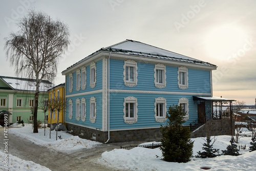 old house in the snow