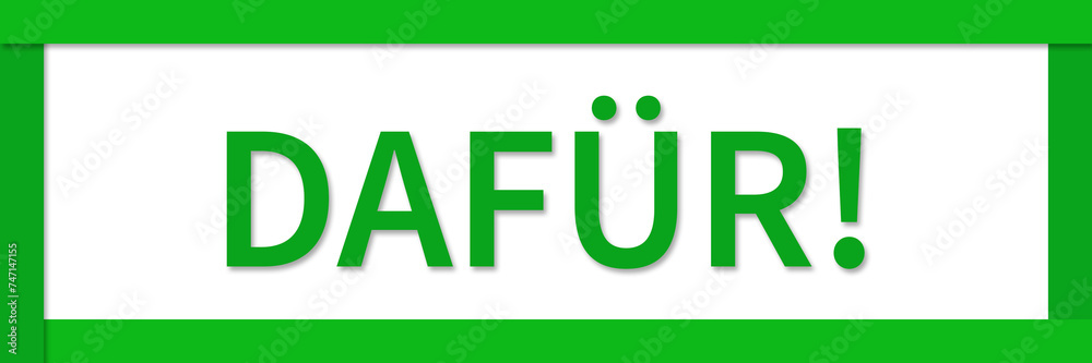 Fototapeta premium DAFÜR Button