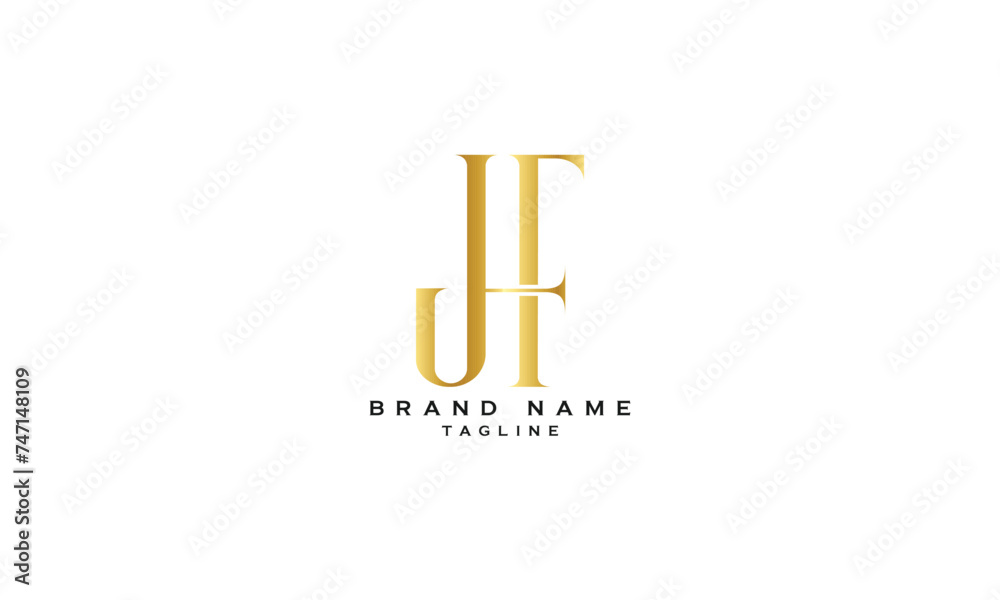 JHF, JFH, HJF, HFJ, FHJ, FJH, Abstract initial monogram letter alphabet logo design