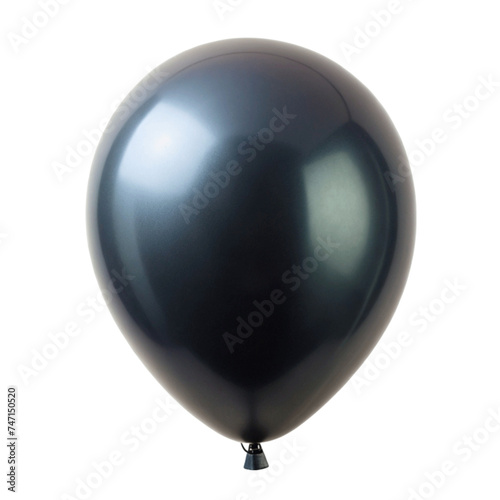 Black balloon isolated on Transparent background.