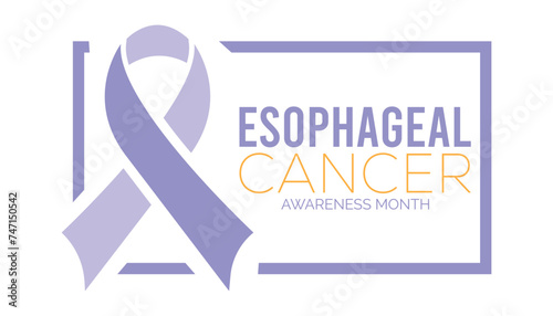 Esophageal Cancer Awareness Month observed every year in April. Template for background, banner, card, poster with text inscription.