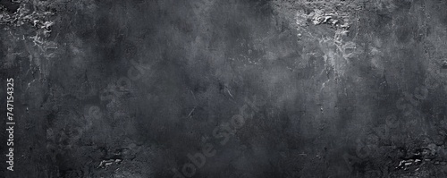 black grey anthracite stone concrete texture background panorama banner long, Generative AI photo