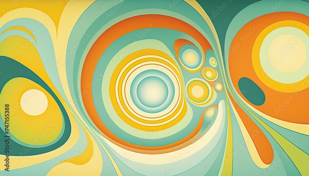 Retro abstract background in 70s style Retro abstract background in 70s style