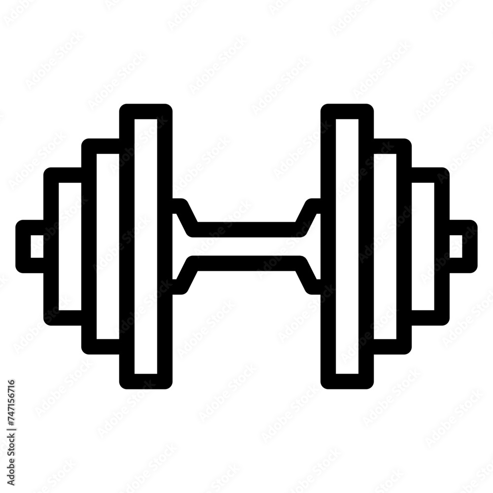 Dumbbell or dumbells weight training equipment vector icon for exercise apps and websites Dumbbell or dumbells weight training equipment vector icon for exercise apps and websites