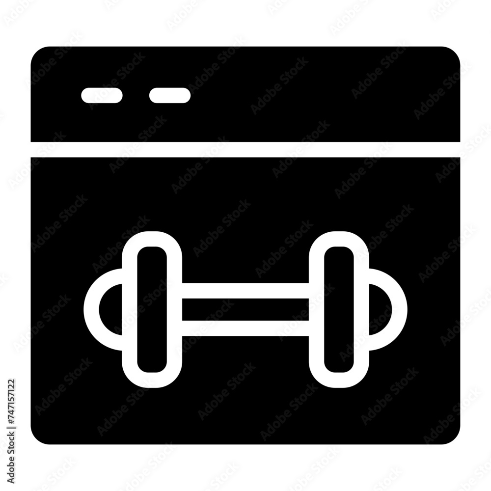 Dumbbell or dumbells weight training equipment vector icon for exercise apps and websites Dumbbell or dumbells weight training equipment vector icon for exercise apps and websites