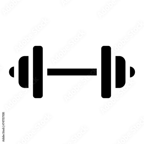 Dumbbell or dumbells weight training equipment vector icon for exercise apps and websites