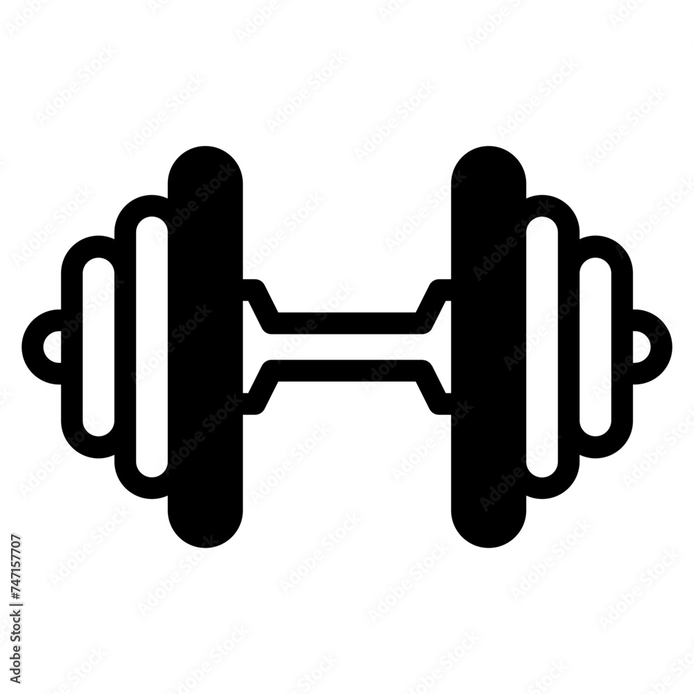 Dumbbell or dumbells weight training equipment vector icon for exercise apps and websites Dumbbell or dumbells weight training equipment vector icon for exercise apps and websites