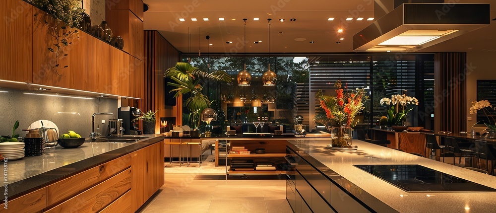 Modern Eco-Friendly Kitchen with LED Lighting

