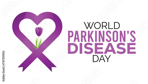 World Parkinson's Disease Day observed every year in April.Template for background, banner, card, poster with text inscription.