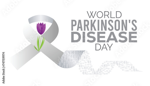 World Parkinson's Disease Day observed every year in April.Template for background, banner, card, poster with text inscription.