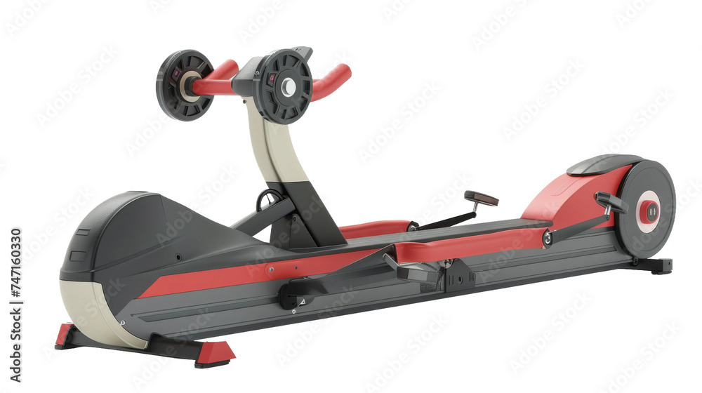 Achieve Your Goals with a Rowing Machine featuring Adjustable Resistance on Transparent Background