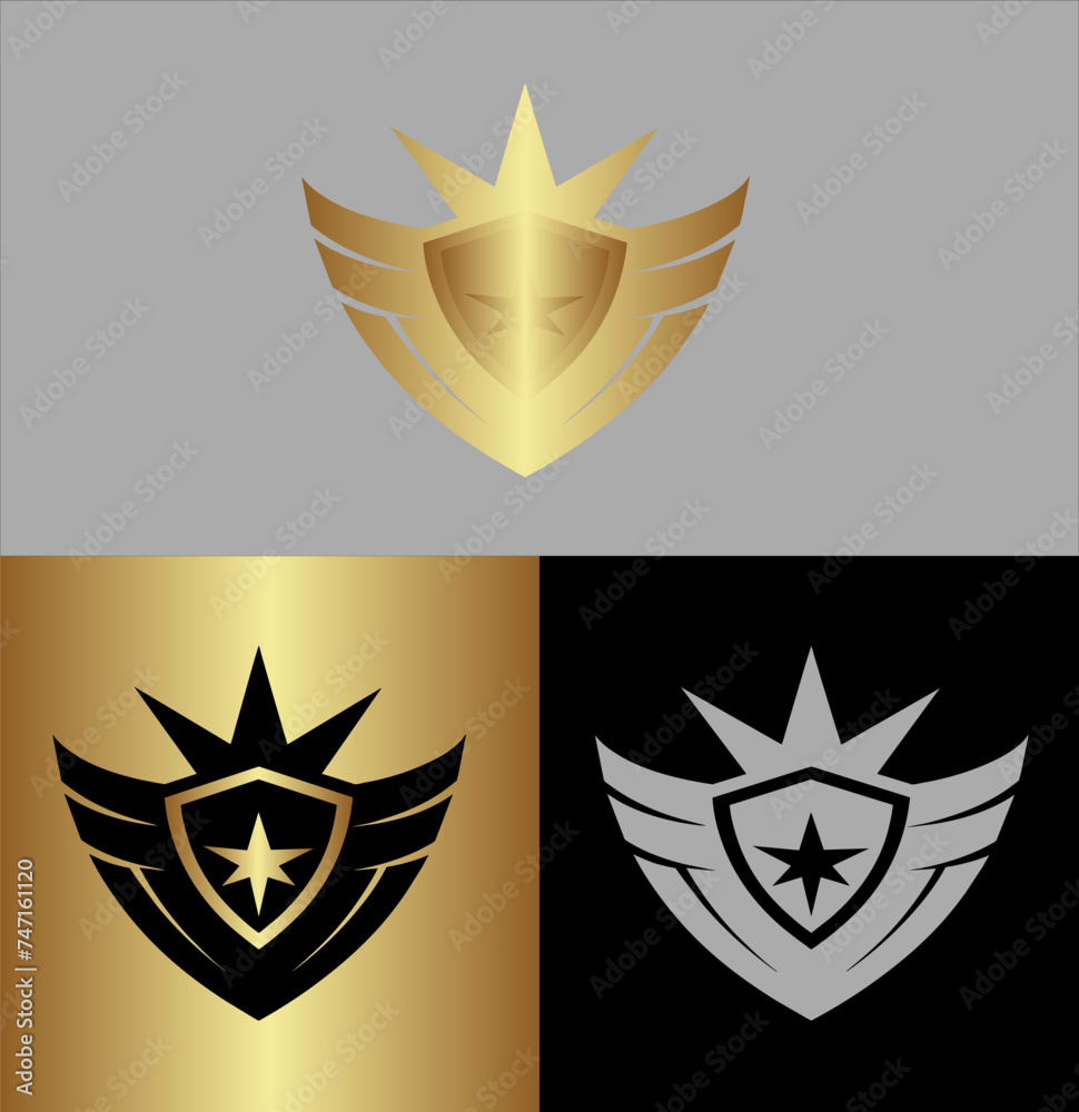 Obraz premium Royal Guardian logo or Security Protection Guard Emblem