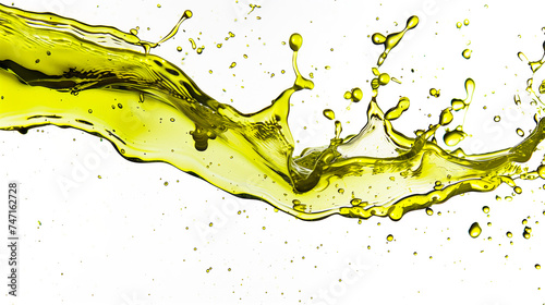 Splash of olive oil suspended in mid-air