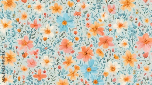 Wallpaper Mural floral print for women's spring and summer dresses Torontodigital.ca