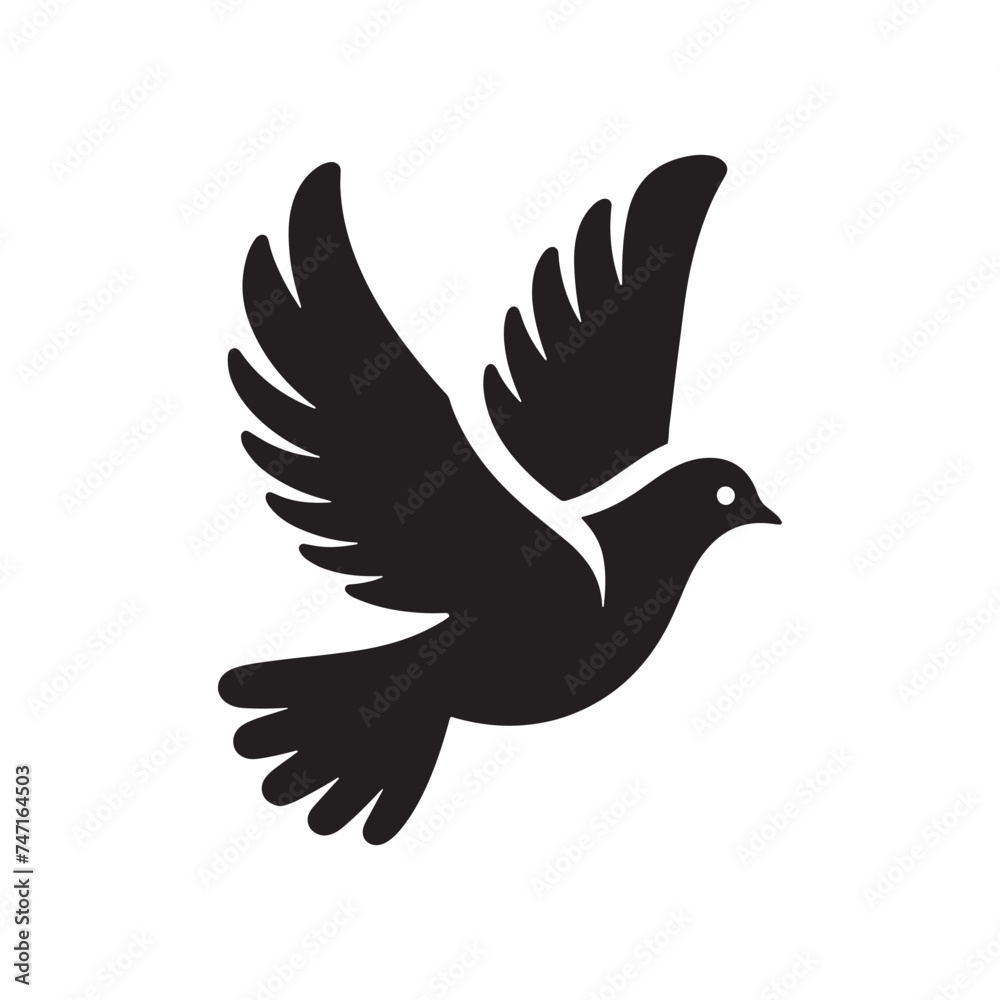 Urban Elegance: Vector Pigeon Silhouette - Capturing the Grace and Beauty of City's Beloved Feathered Residents in Elegant Form. Urban Elegance: Vector Pigeon Silhouette - Capturing the Grace and Beauty of City's Beloved Feathered Residents in Elegant Form.