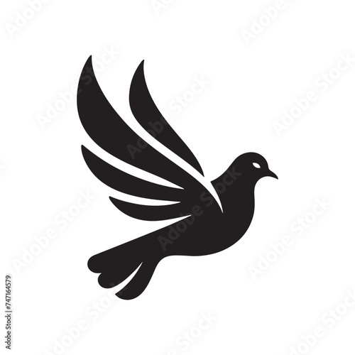 Urban Elegance: Vector Pigeon Silhouette - Capturing the Grace and Beauty of City's Beloved Feathered Residents in Elegant Form.