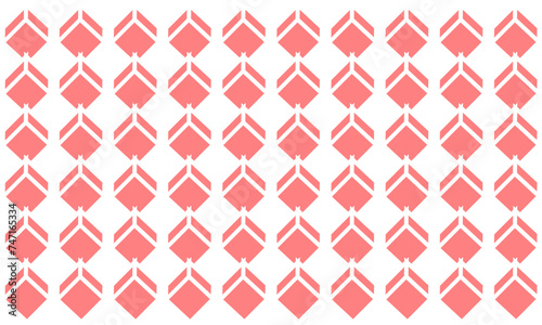 abstract pink orange background, gray diamond Blocks Wall Geometric background. 3d Render Illustration checkerboard style wallpaper or background
