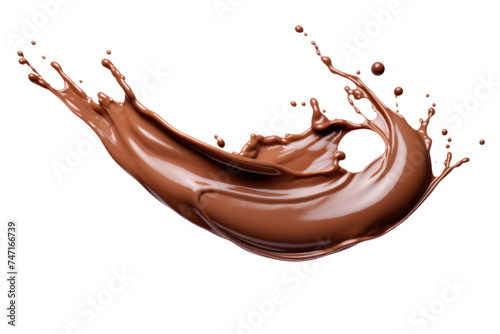 chocolate splash isolated on transparent and white background.PNG image. 