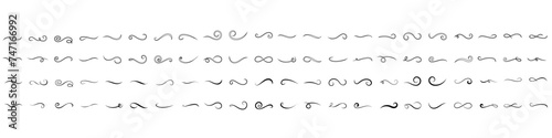 Swishes vector icon set. Swashes illustration sign collection. Swoops symbol. Aroma logo.
