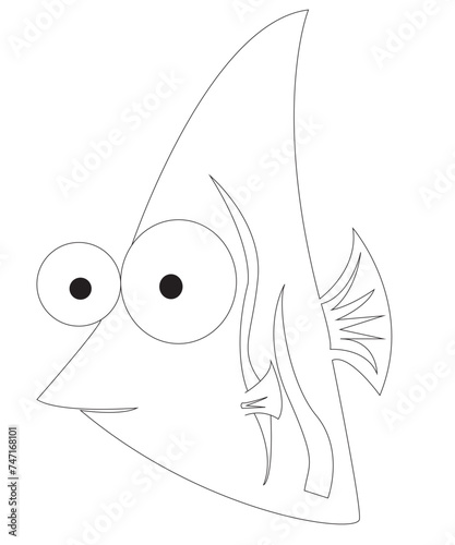 cute fish coloring page for kids