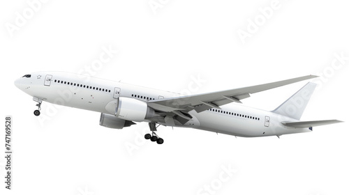 3D Airline Fly on Transparent Background