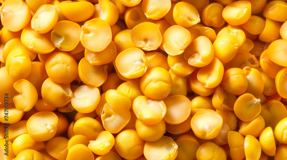 Yellow pigeon peas (tur dal) background Yellow pigeon peas (tur dal) background