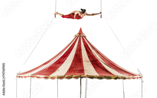High-Flying Circus Act on Transparent Background