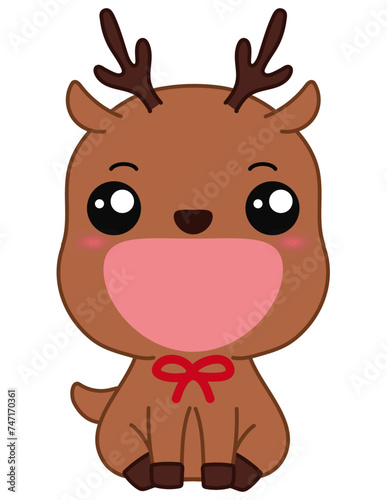 Kids Christmas Reindeer Illustrations